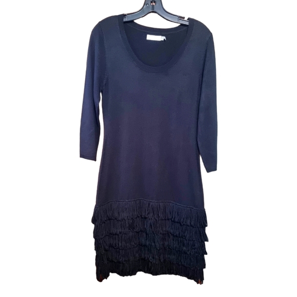 🔥Host Pick🔥 Calvin Klein Sweater Dress with Fringed Bottom - Picture 2 of 9